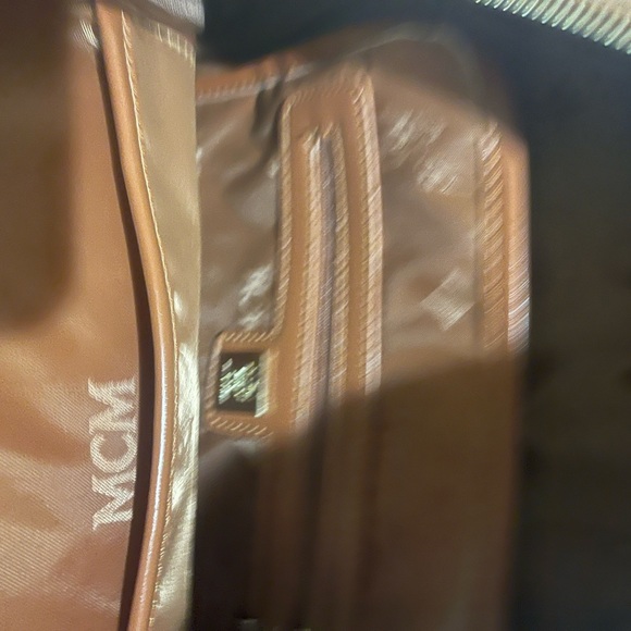 MCM Large Brown Vintage Leather Portable Rucksack Backpack Travel Multipurpose - Picture 4 of 6